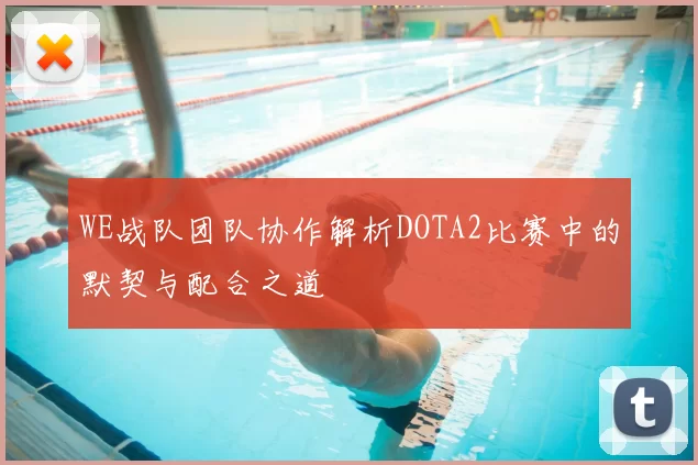 WE战队团队协作解析DOTA2比赛中的默契与配合之道